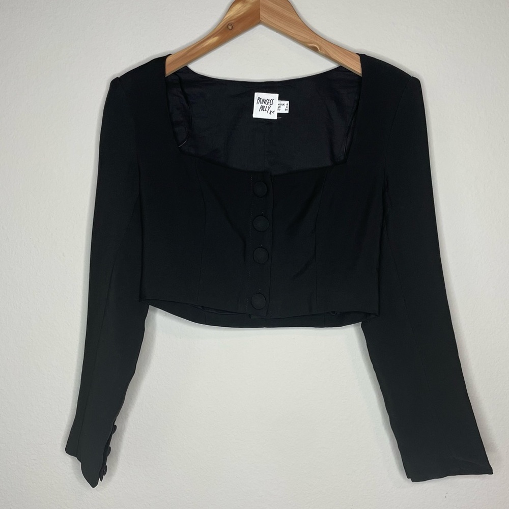 Nwot Princess Polly Cropped Black Blazer